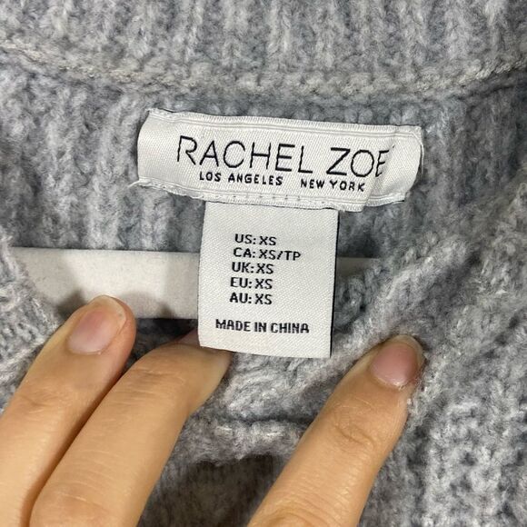 Rachel Zoe Grey Chunky Knitted Sweater Pullover - Picture 6 of 8